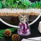 Mothers Day Mom Gifts for Her,Preserved Flowers Rose in Glass Angel Figurines,Birthday Gifts for Women,Mothers Present from Daughter,Purple Flowers Angels for Grandma Wife Sister Girlfriend Valentines